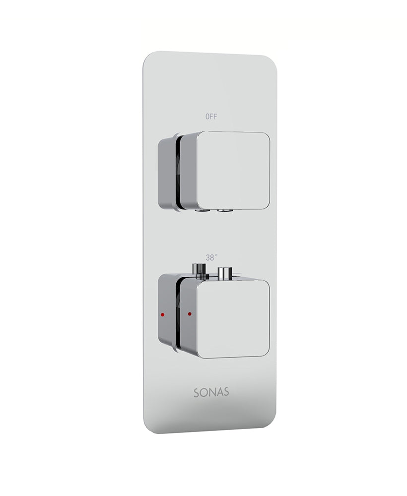 ALITA Soft Square Dual Control 2 Outlet Shower Valve