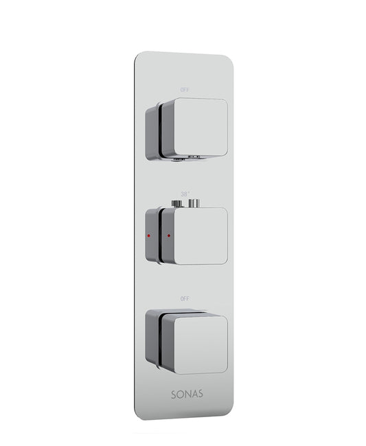 ALITA Soft Square Triple Control 3 Outlet Shower Valve