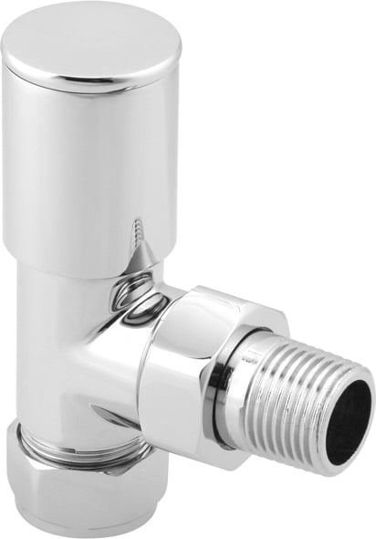 SONAS Round Angled Radiator Valve Chrome