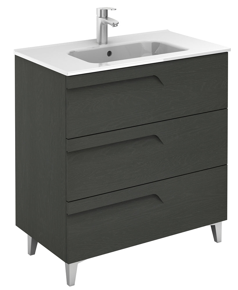 BRAVA Floorstanding Three Drawer Vanity Unit