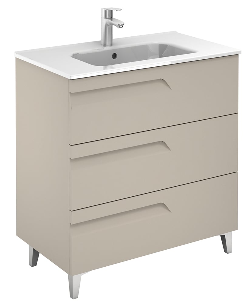 BRAVA Floorstanding Three Drawer Vanity Unit