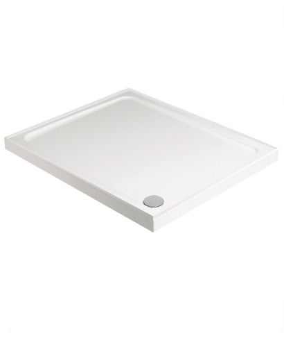 LOW PROFILE Square 4 Upstand Shower Tray White