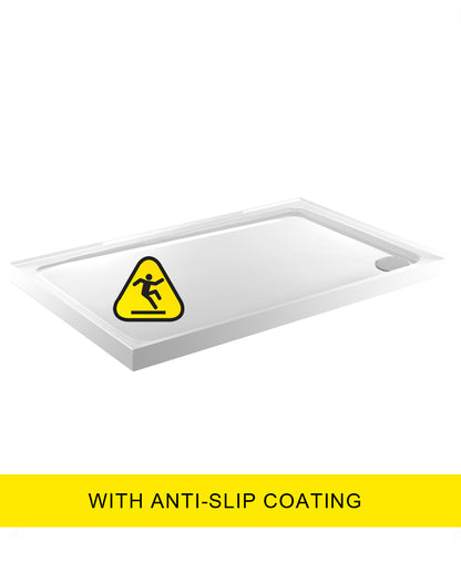 LOW PROFILE Rectangle 4 Upstand Shower Tray White