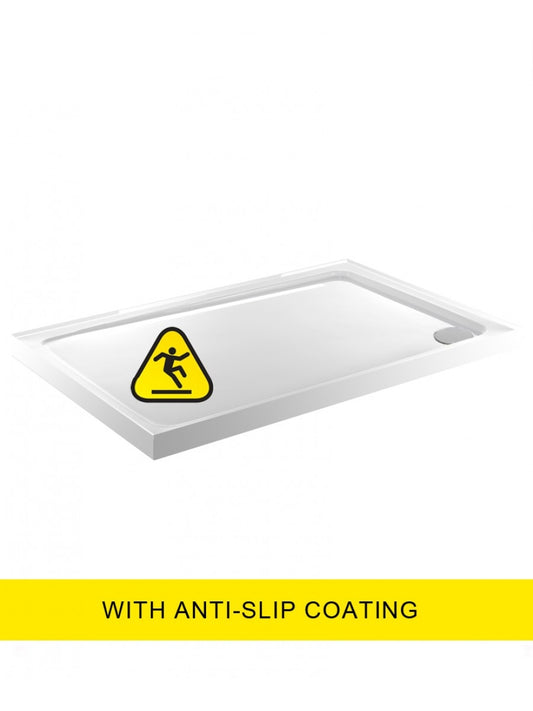 LOW PROFILE Rectangle Anti Slip 4 Upstand Shower Tray