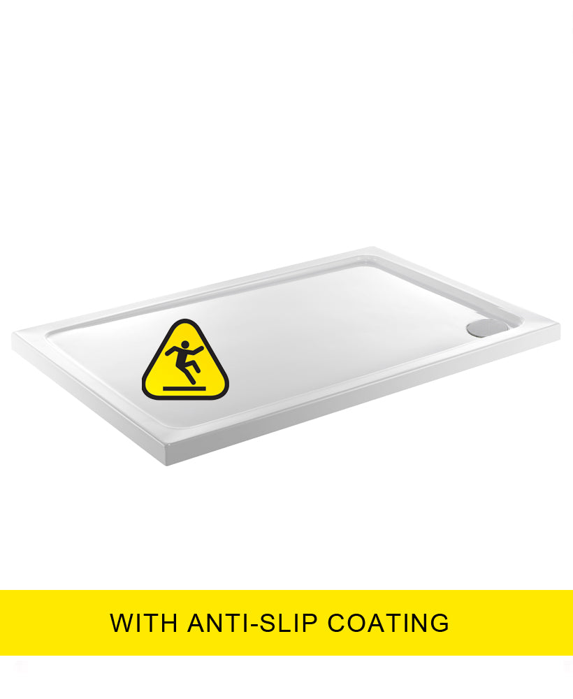 LOW PROFILE 1700x760mm Rectangle Anti Slip No Upstand Shower Tray White