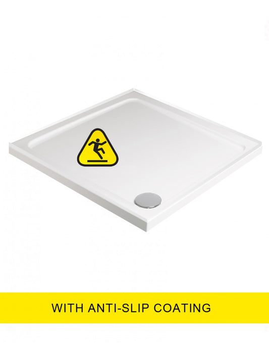 LOW PROFILE Square Anti Slip 4 Upstand Shower Tray