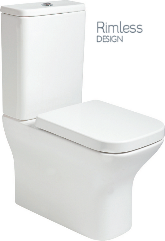 SOPHIA Rimless Fully Shrouded Close Coupled WC & Gamma Soft Close Seat