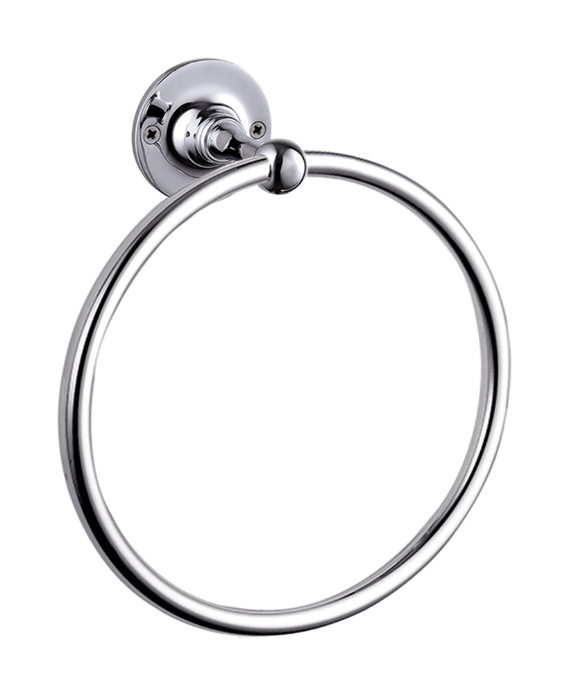 STOCKTON Traditional Towel Ring Chrome