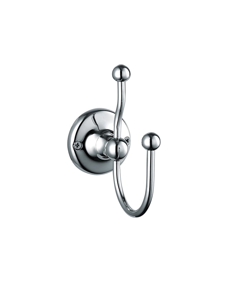 STOCKTON Traditional Double Robe Hook Chrome