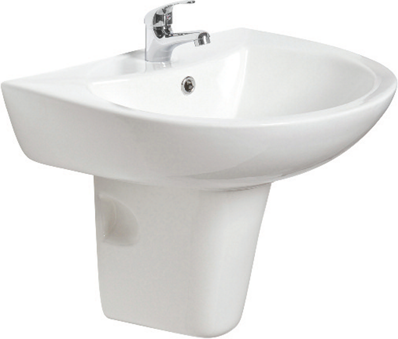 STRATA 1 Tap Hole Wash Basin & Semi Pedestal