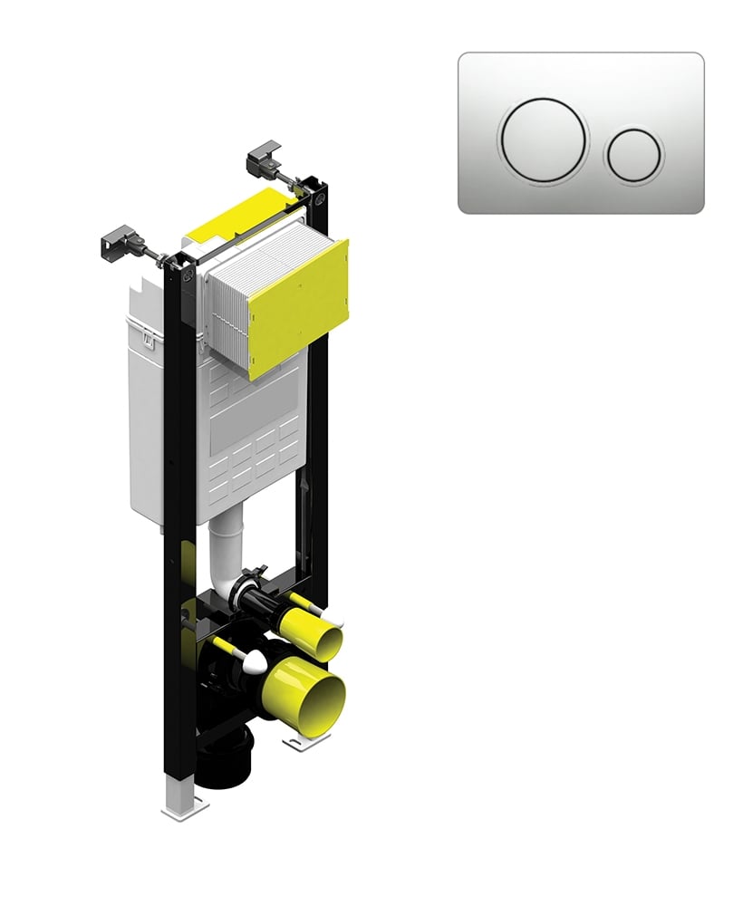 Large Fastfix High Frame for Wall Hung WC Circle Fascia Plate