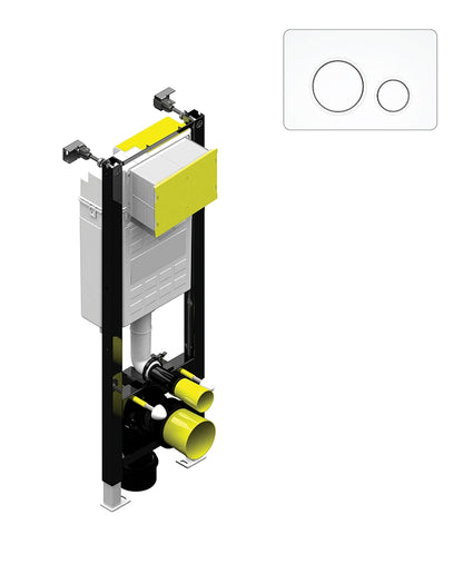 Large Fastfix High Frame for Wall Hung WC Circle Fascia Plate