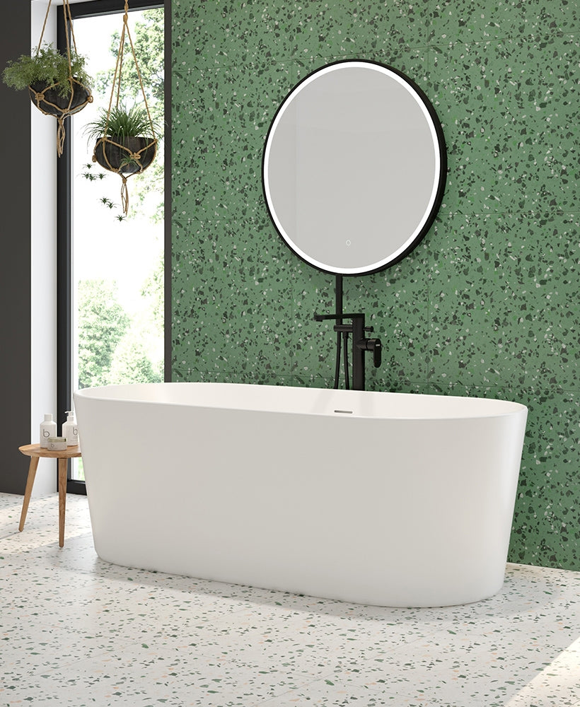 LAGUNA Freestanding Bath white including Waste and Overflow