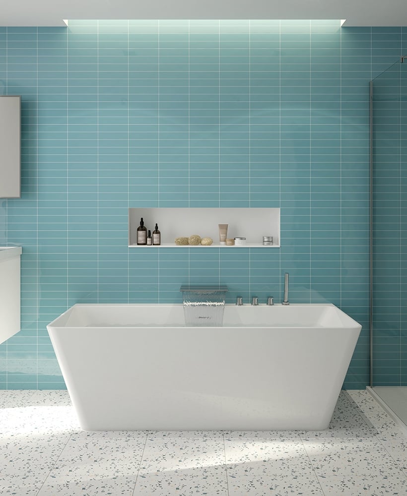 ONTARIO Freestanding Bath white including Waste and Overflow