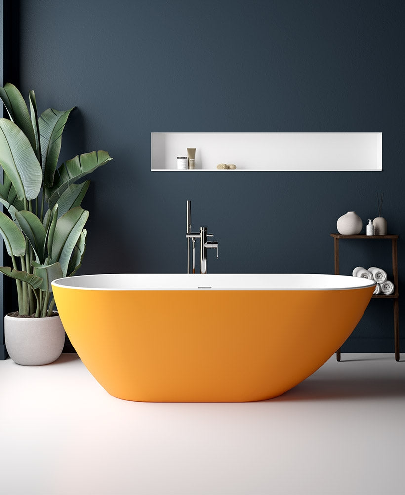 ABYSS Freestanding BathColoured including Waste & Overflow