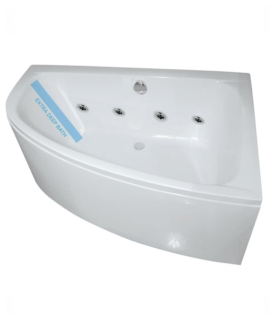 MAYA Right Hand 8 Jet Whirlpool Corner Bath
