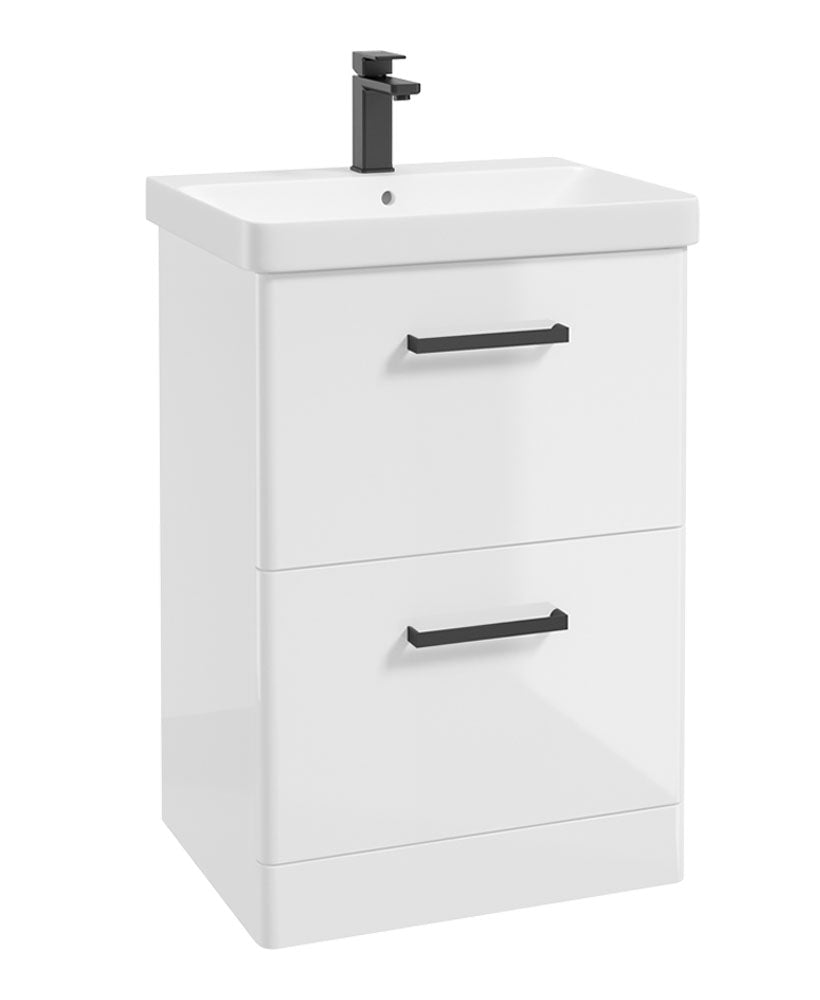 KORA Floorstanding Two Drawer Vanity Unit