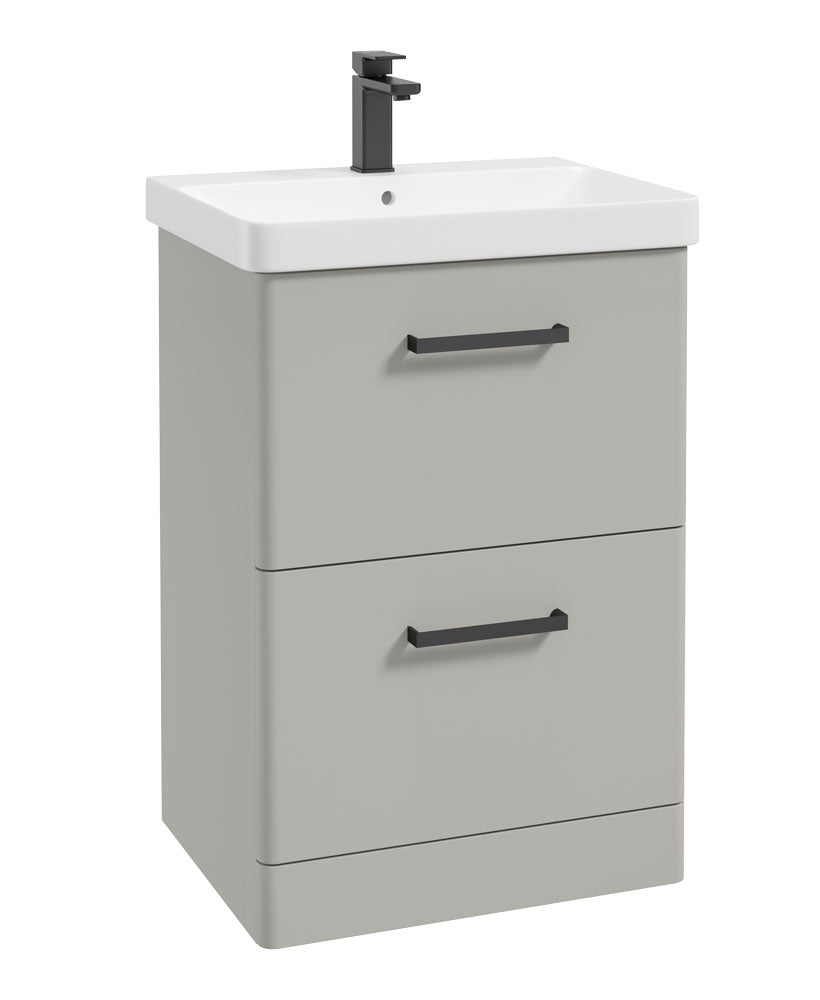 KORA Floorstanding Two Drawer Vanity Unit