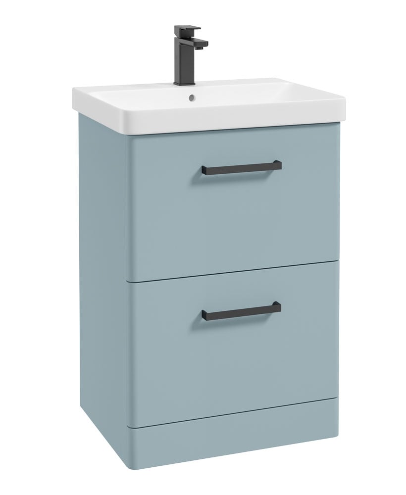 KORA Floorstanding Two Drawer Vanity Unit