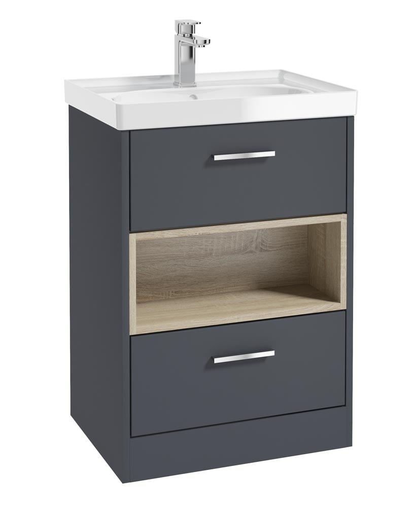 MALMO Floorstanding Two Drawer Vanity Unit