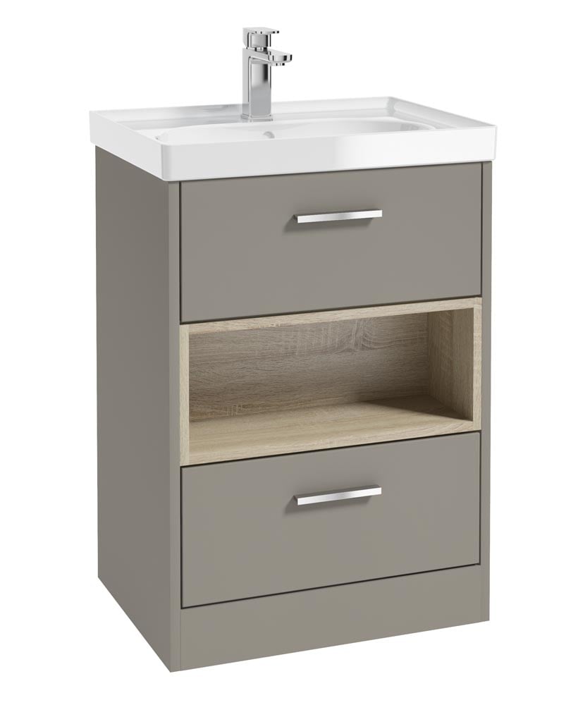 MALMO Floorstanding Two Drawer Vanity Unit