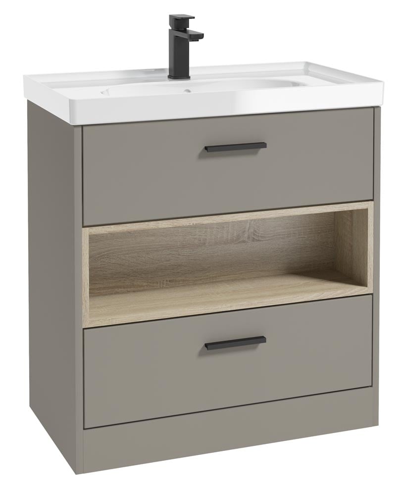 MALMO Floorstanding Two Drawer Vanity Unit