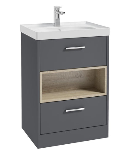 MALMO Floorstanding Two Drawer Vanity Unit