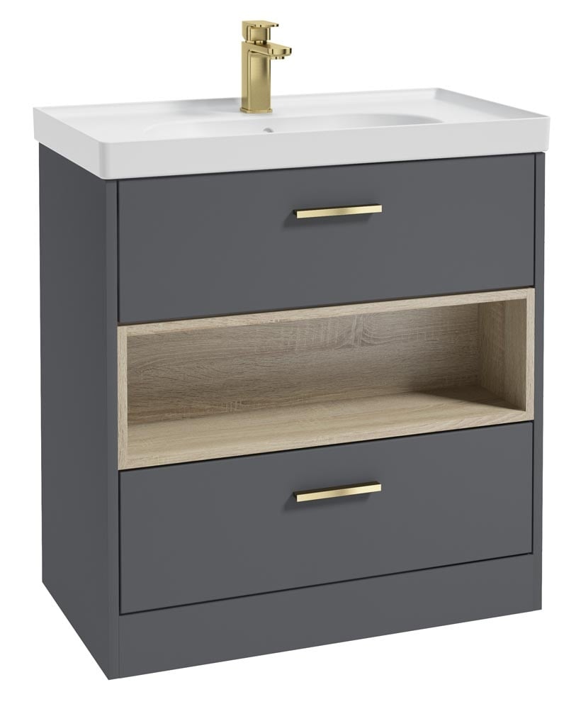 MALMO Floorstanding Two Drawer Vanity Unit