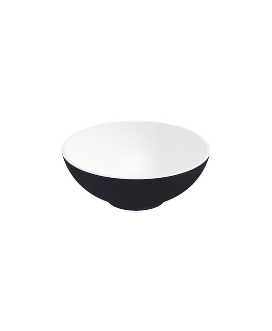 SKAL Round Wash Basin White Black & Waste