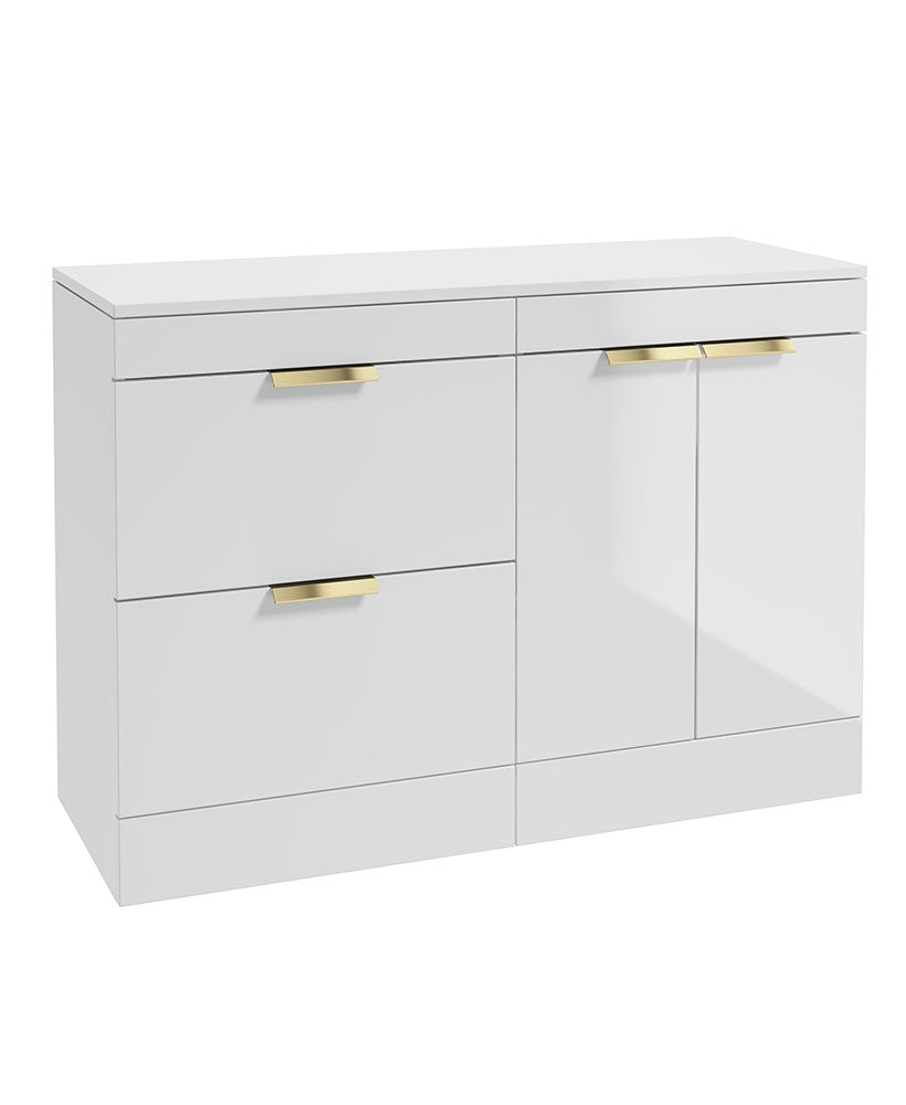 STOCKHOLM Floorstanding Two Drawer/Two Door Countertop Vanity Unit