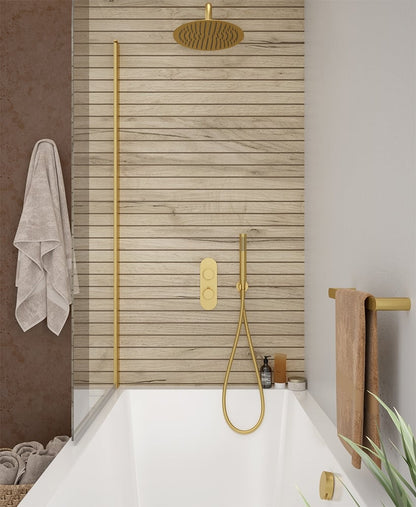 ALITA Knurled Bath Set 3 & Ceiling Mounted Fixed Head