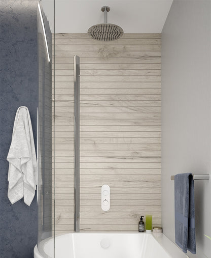 ALITA Knurled Bath Set 4 & Ceiling Mounted Fixed Head