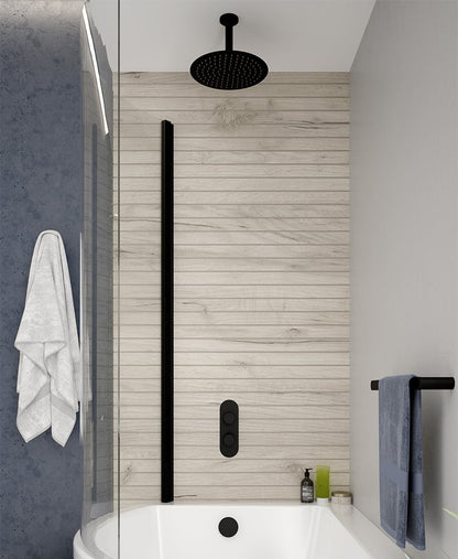 ALITA Knurled Bath Set 4 & Ceiling Mounted Fixed Head