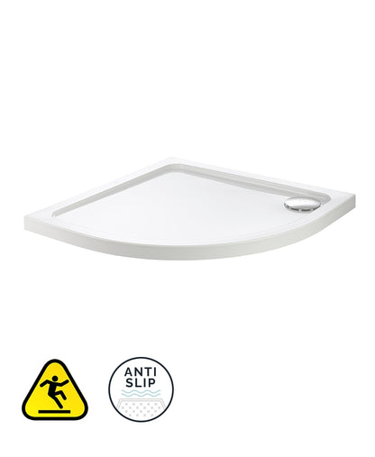 KRISTAL SECURE Quadrant Low Profile Anti Slip Class C Shower Tray & Waste