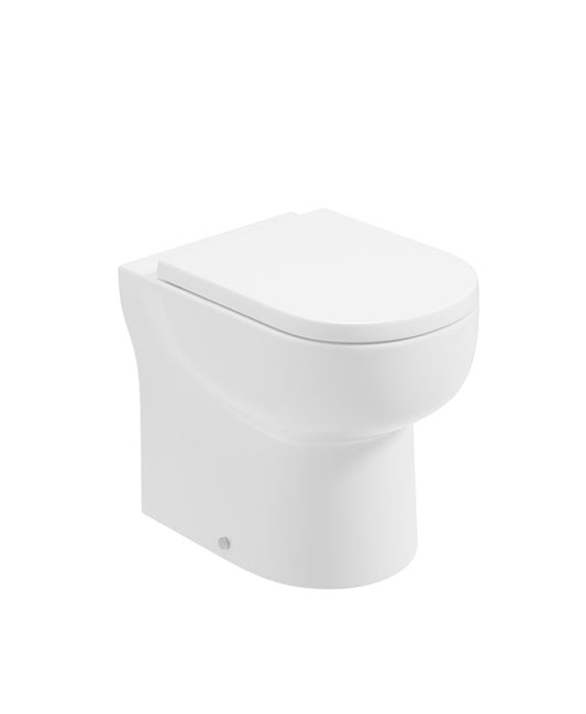 VIA Rimless Comfort Height Back To Wall WC & Delta Soft Close Seat