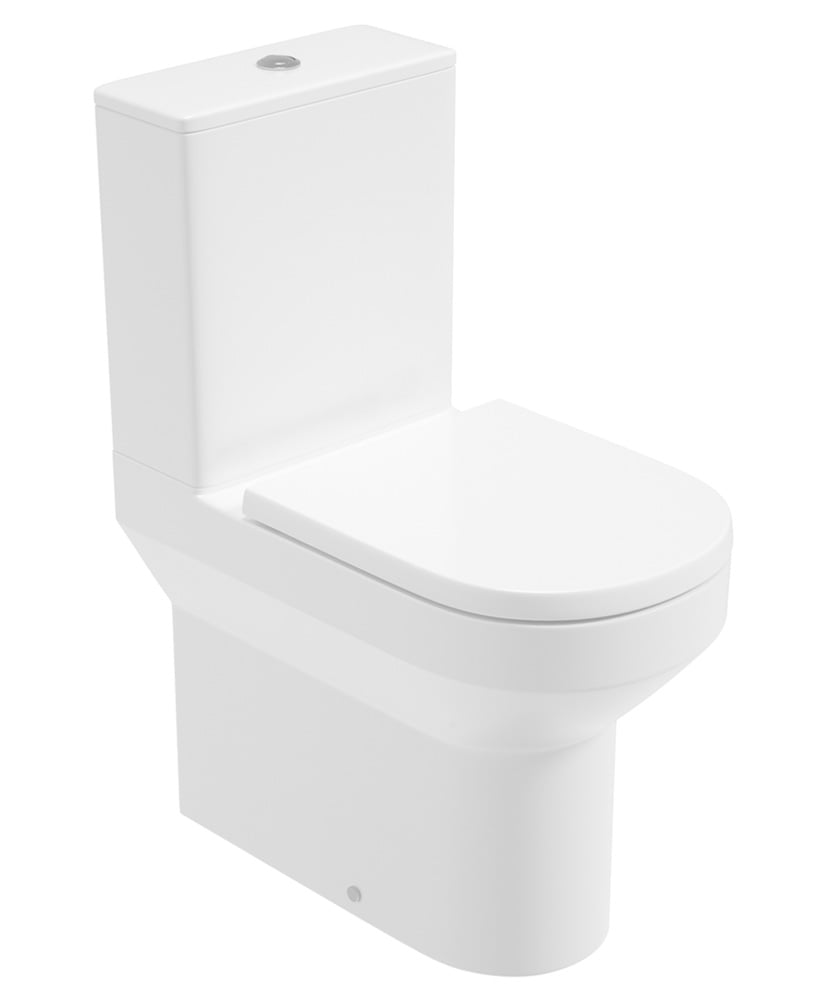 Base Rimless Comfort Height Fully Shrouded WC & Soft Close Seat Seat