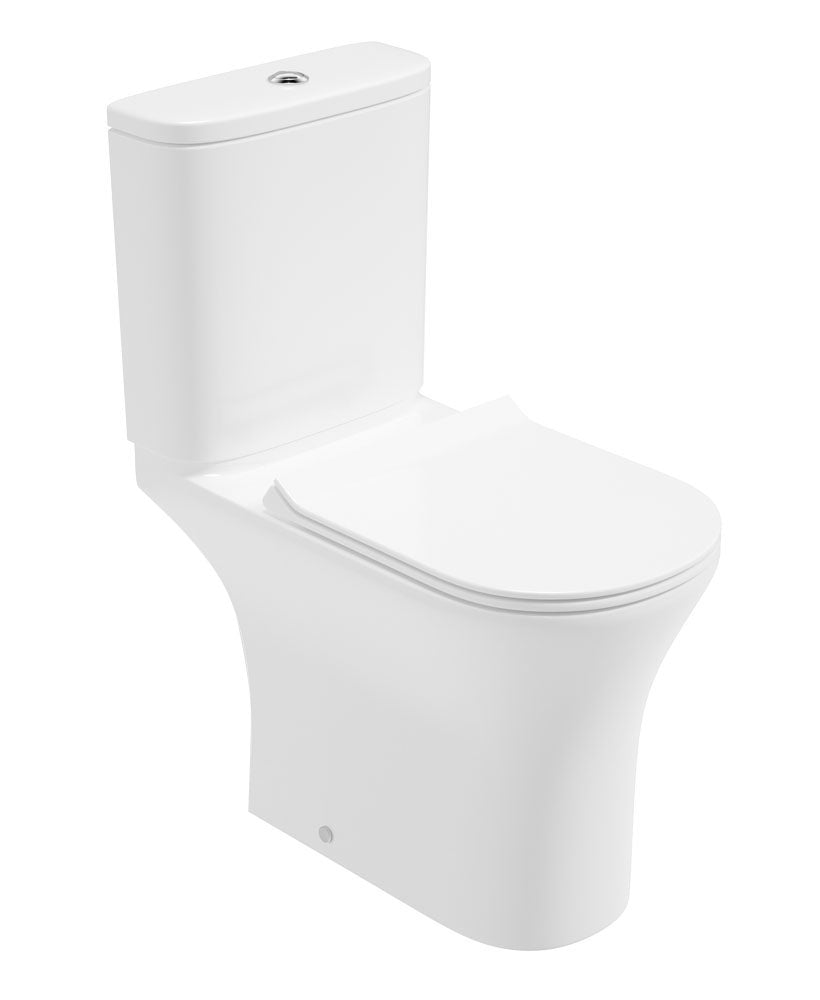 PEÑA Rimless Comfort Height Open Back Close Coupled WC & Sequence Slim Soft Close Seat