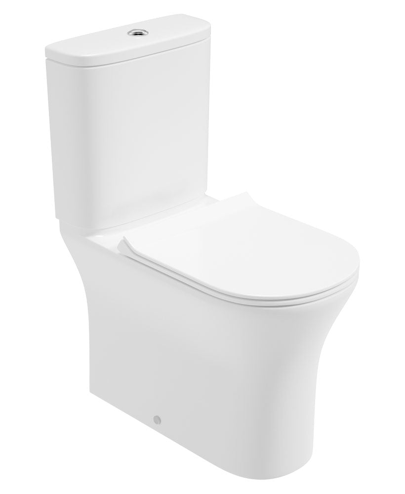 PEÑA Rimless Comfort Height Fully Shrouded Close Coupled WC & Sequence Slim Soft Close Seat