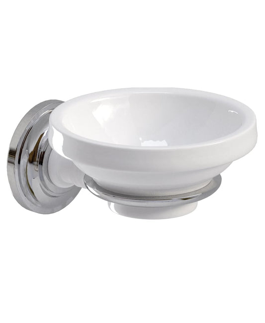 WESTBURY Traditional Ceramic Soap Dish Chrome