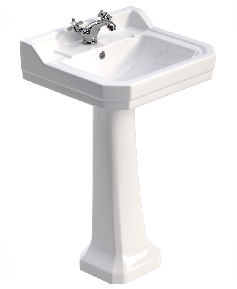 WESTBURY 1 Tap Hole Wash Basin & Full Pedestal