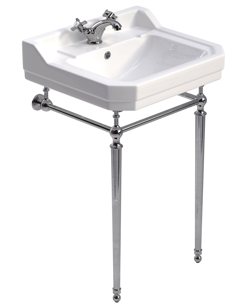 WESTBURY 1 Tap Hole Wash Basin & Washstand Chrome